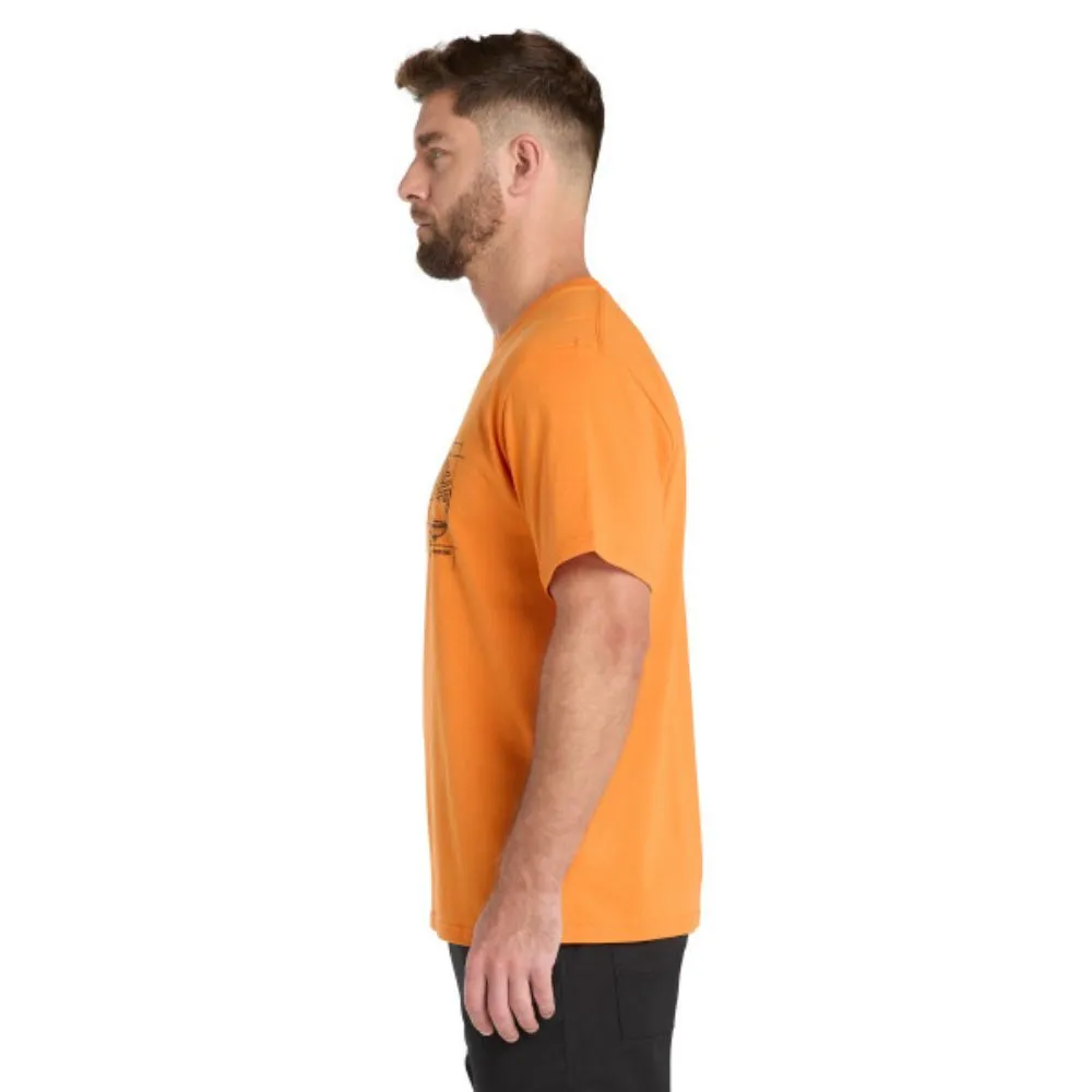 Timberland PRO Men's Short-Sleeve Innovation Pro Blueprint Work T-Shirt - Orange