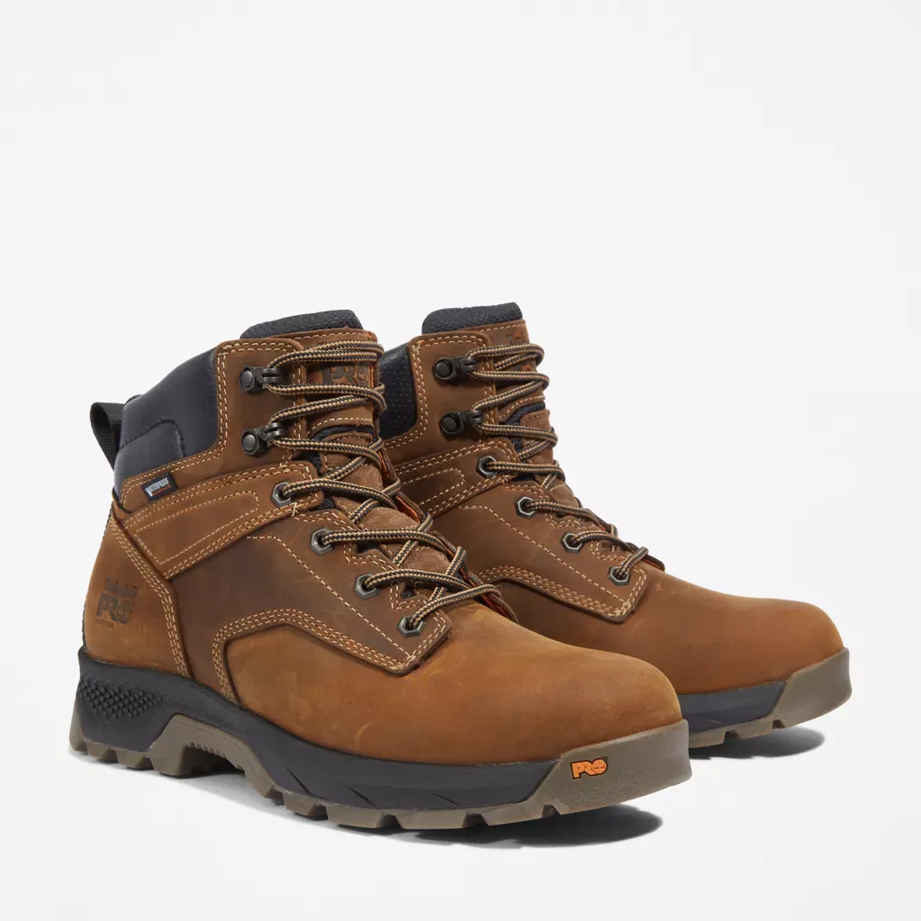 Timberland Pro Men's Titan EV 6" WP Soft Toe Work Boot -Brown- TB0A5M2T214