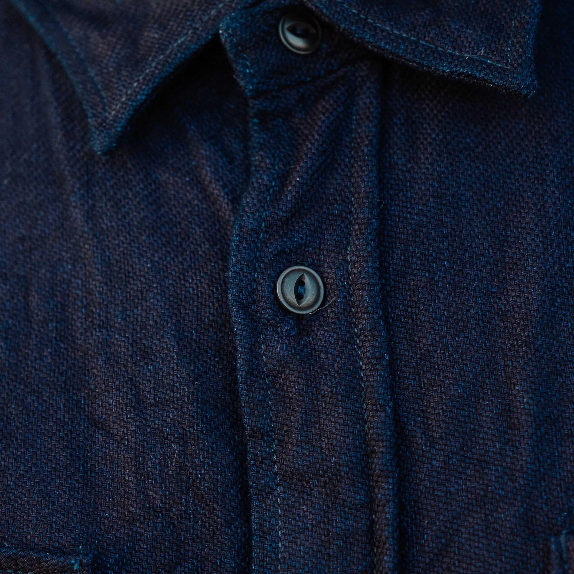 UES Heavy Flannel Work Shirt Indigo FINAL SALE