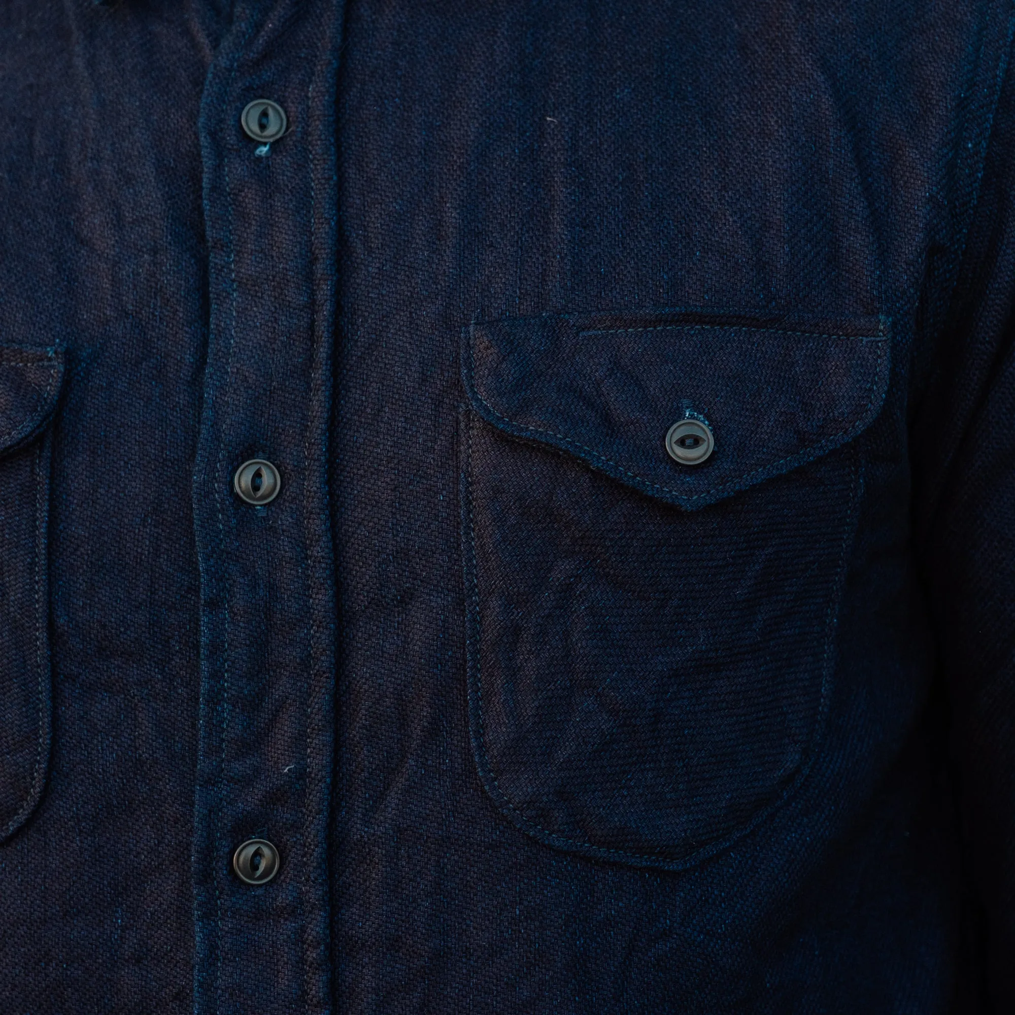 UES Heavy Flannel Work Shirt Indigo FINAL SALE