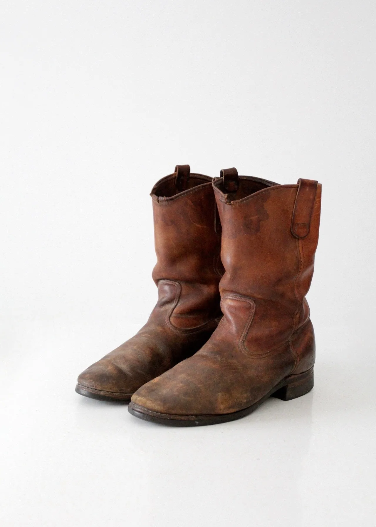 vintage leather work boots by Red Wing