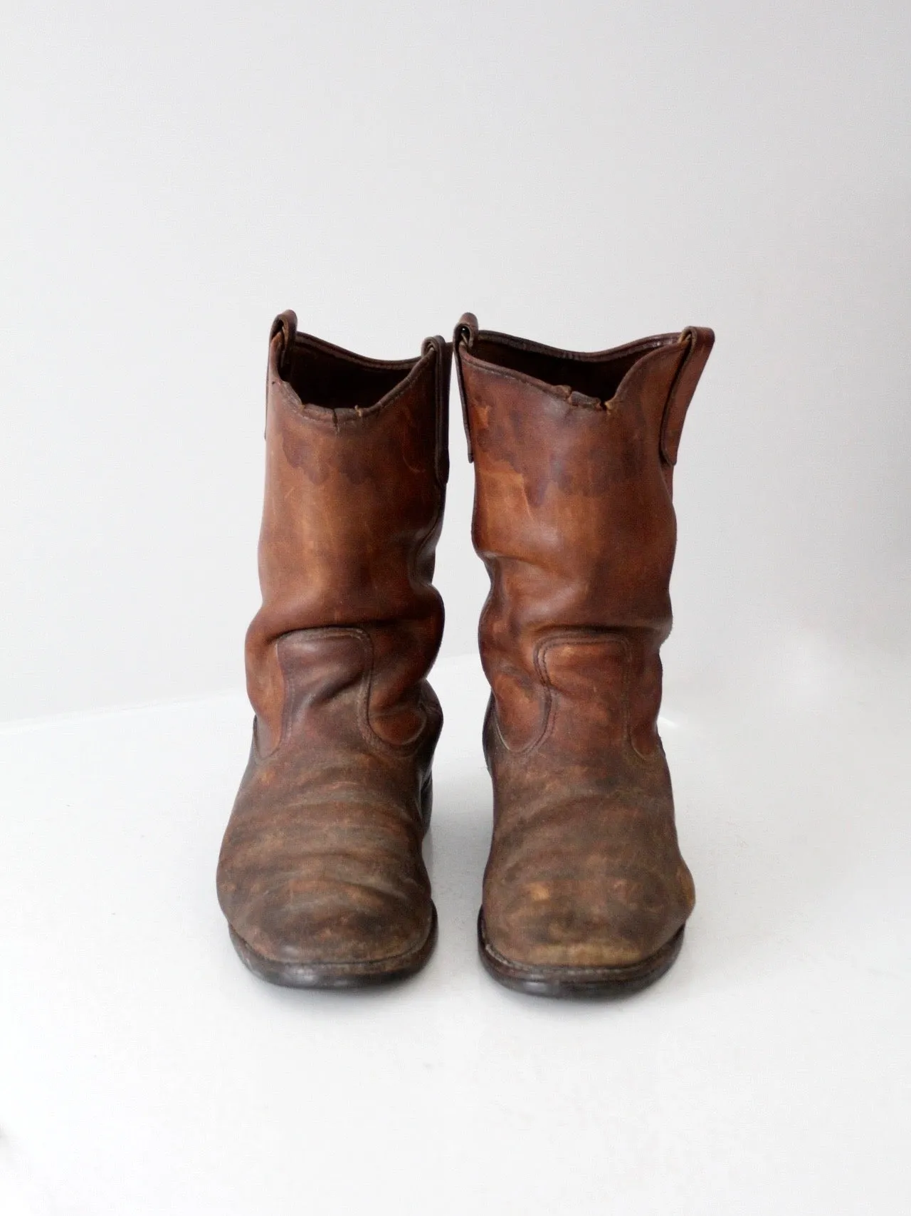 vintage leather work boots by Red Wing