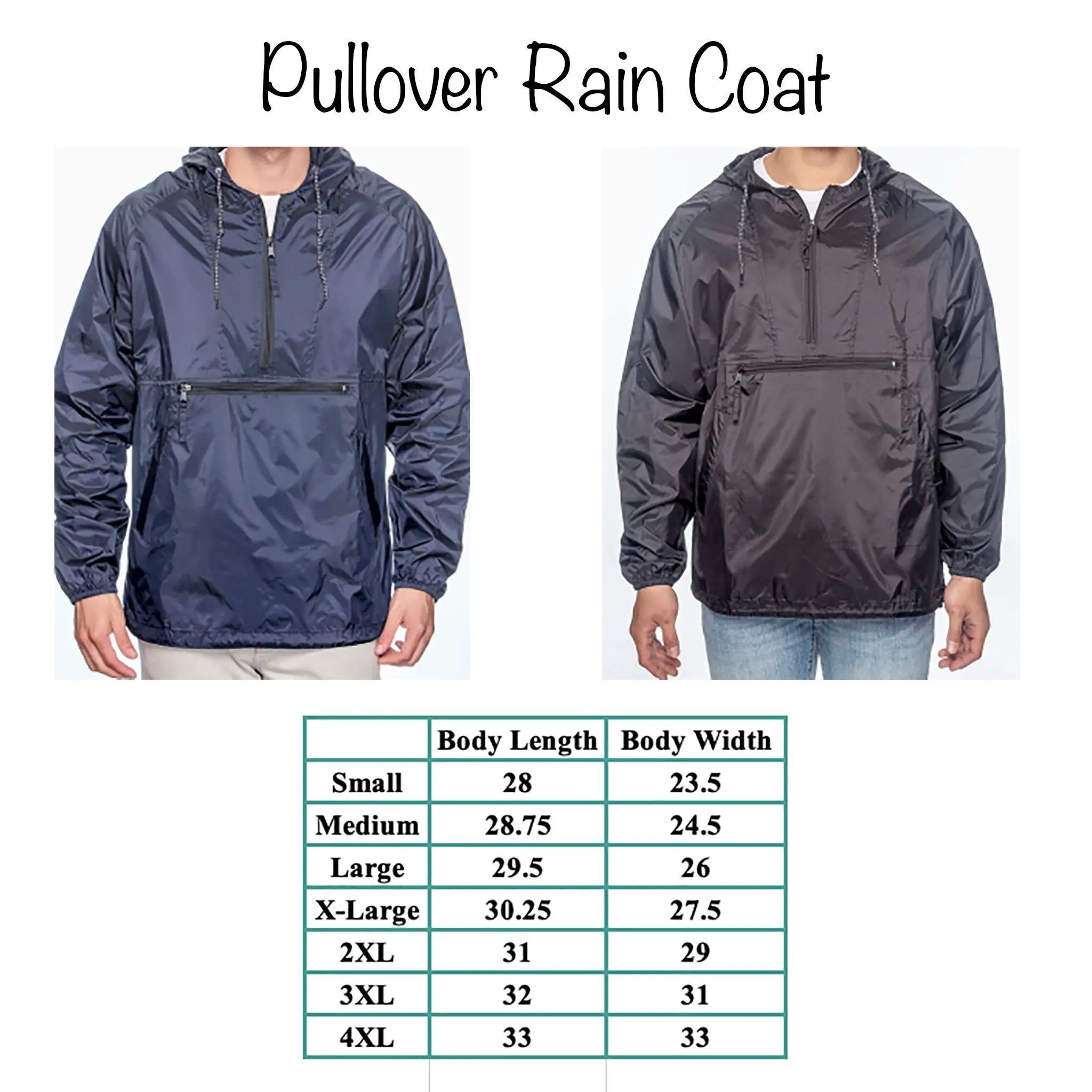 Volleyball Coach Personalized Pull Over Rain Jacket