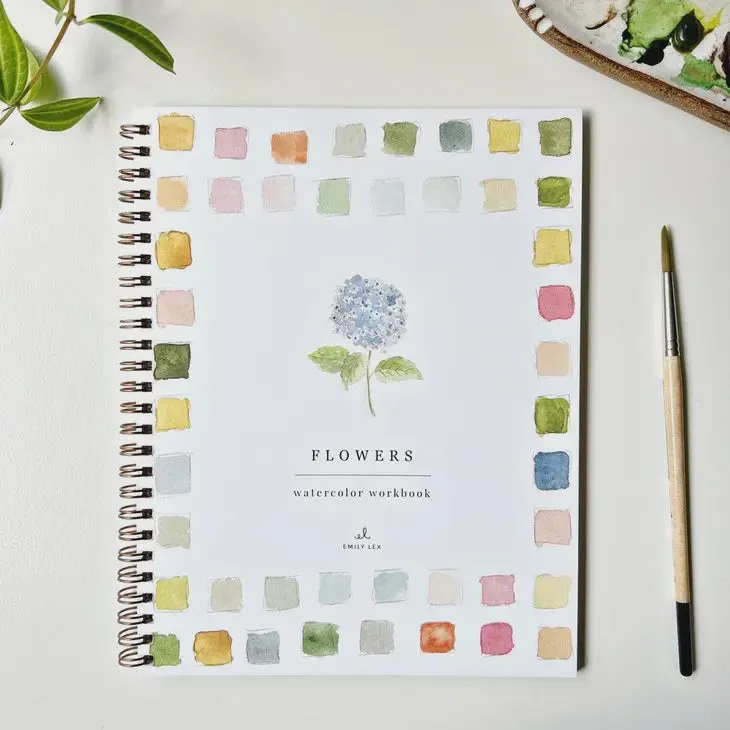 Watercolor Work Book Flowers